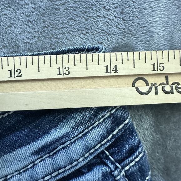 Miss Me Jeans Womens 28 Blue JP5755S Skinny Embellished Sequins Pockets Denim - Picture 10 of 13